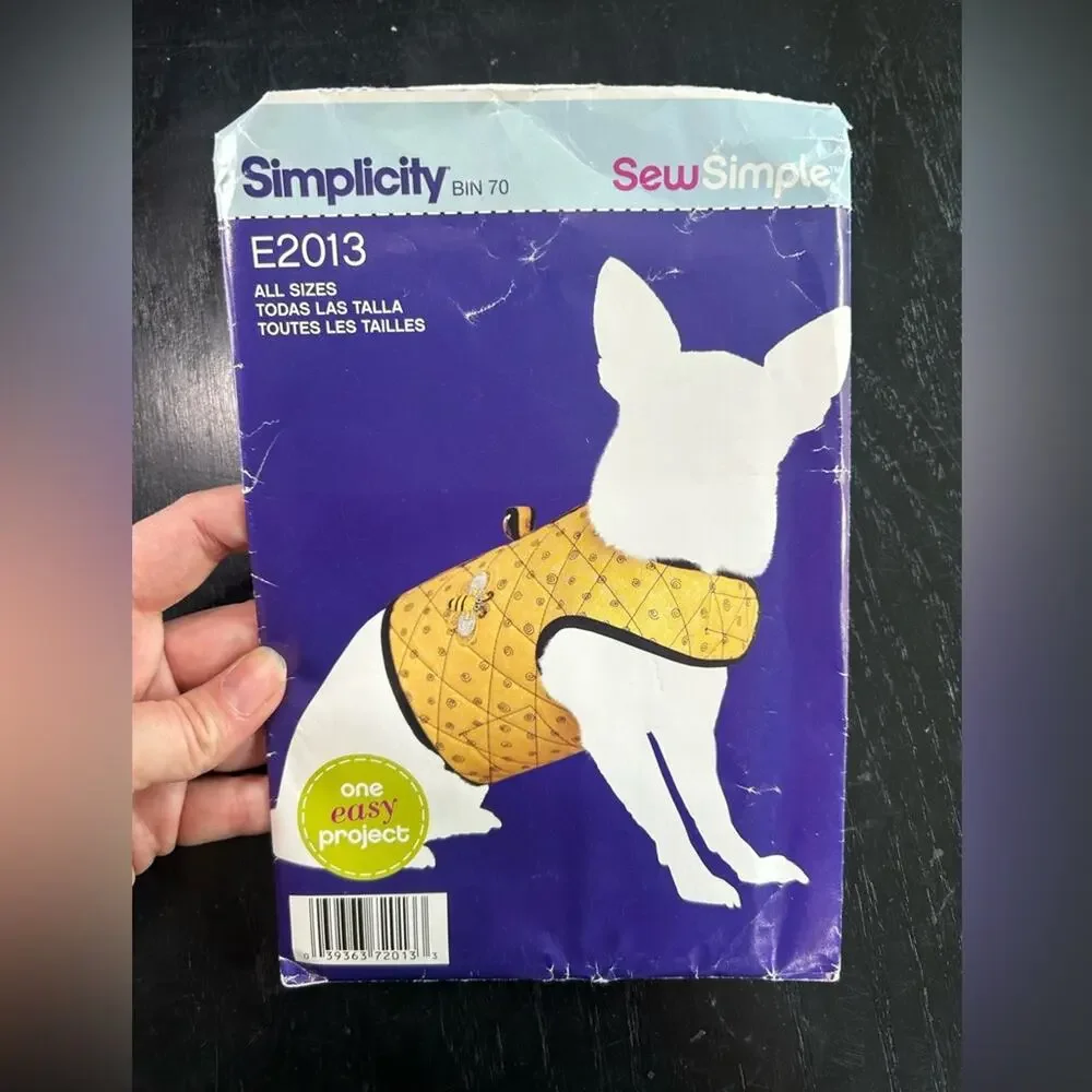 Simple Yellow Dog Vest Pattern- small dogs- pup accessories- customizable 2011